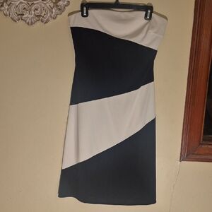 Express Black and Cream Pencil Skirt